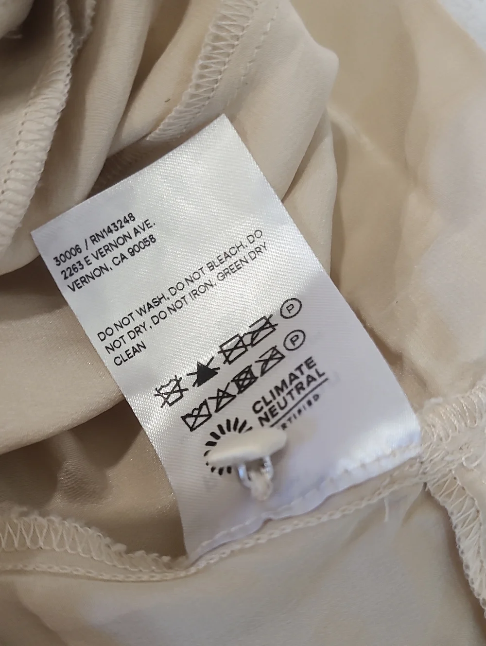 Reformation Mendez Silk Top Cream Short Sleeve Button Crop Blouse 4 Champagne